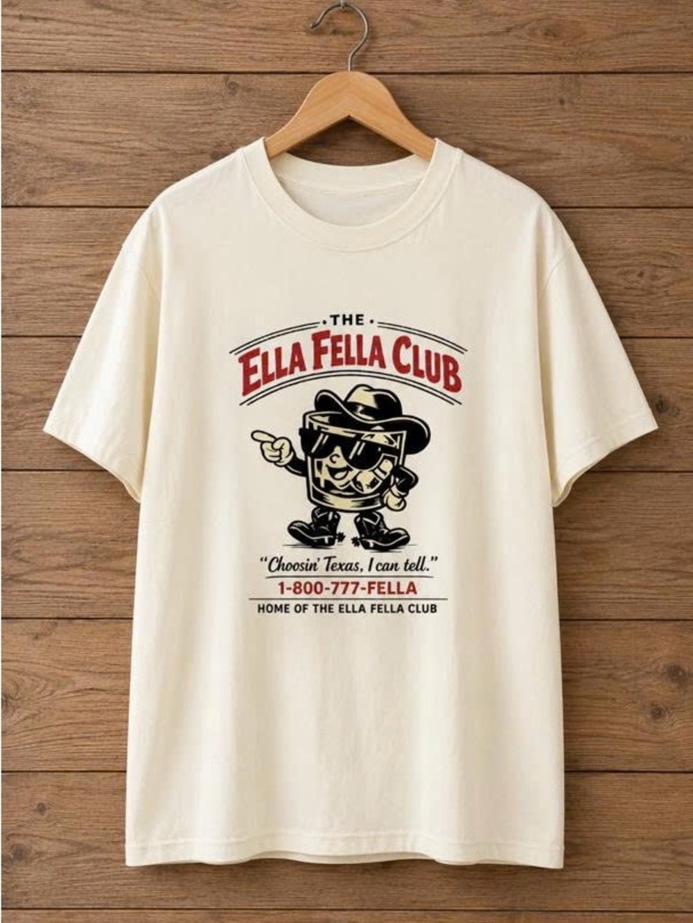Ella Fella Short Sleeve Graphic Tee in Cream